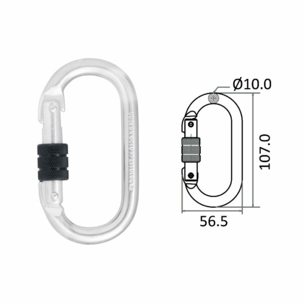 Steel Screw Locking Karabiner 101